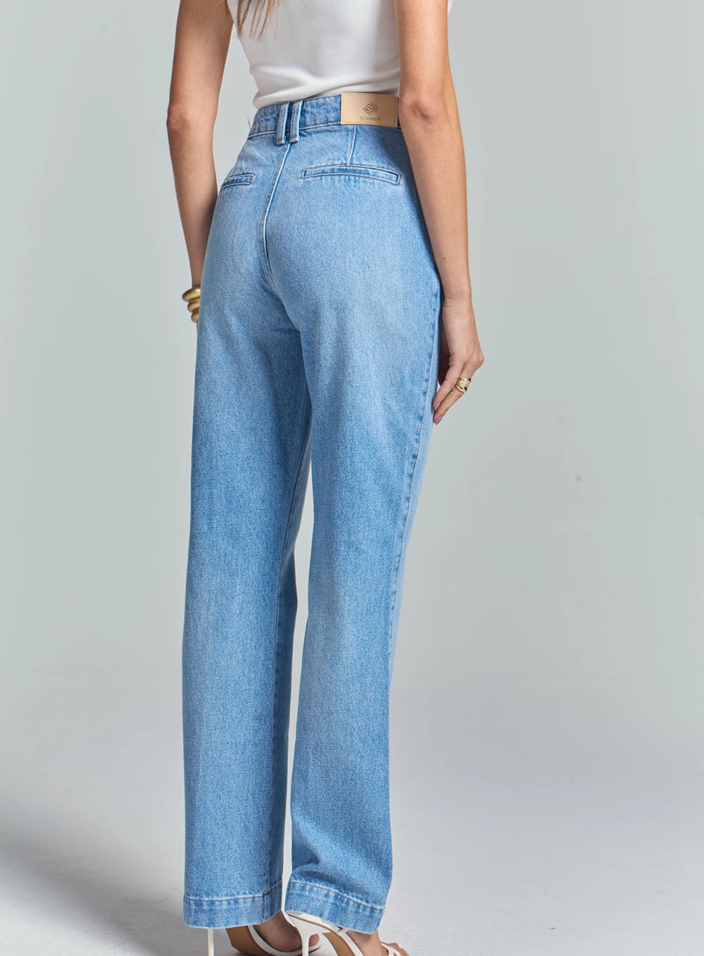 Calça Jeans Feminina Reta Índigo 4
