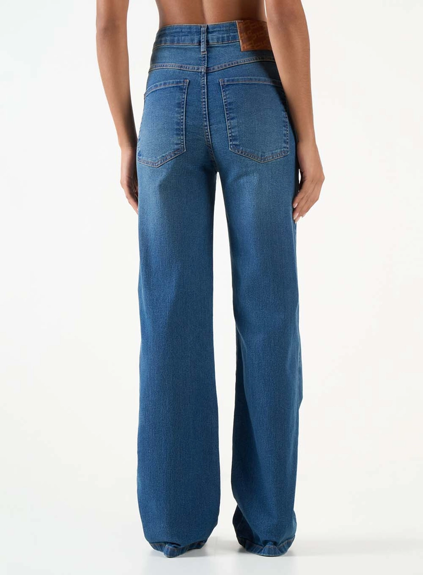 Calça Jeans Wide Leg Stretch Índigo 3