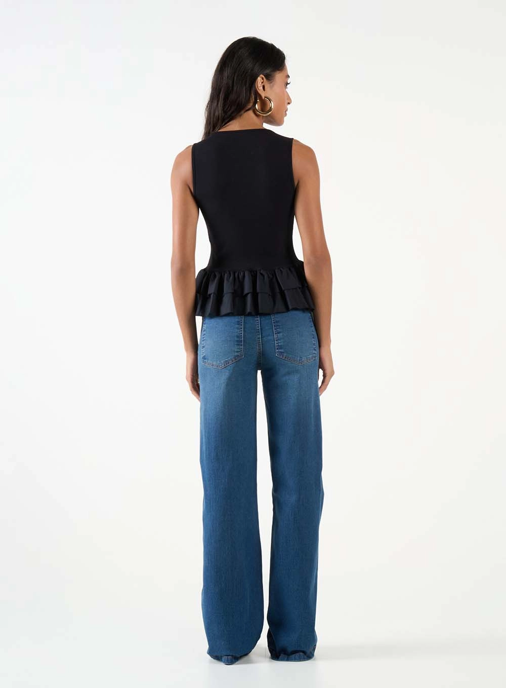 Calça Jeans Wide Leg Stretch Índigo 4