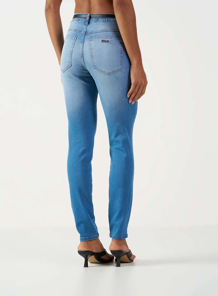 Calça Jeans Feminina  Skinny Alta Índigo 3