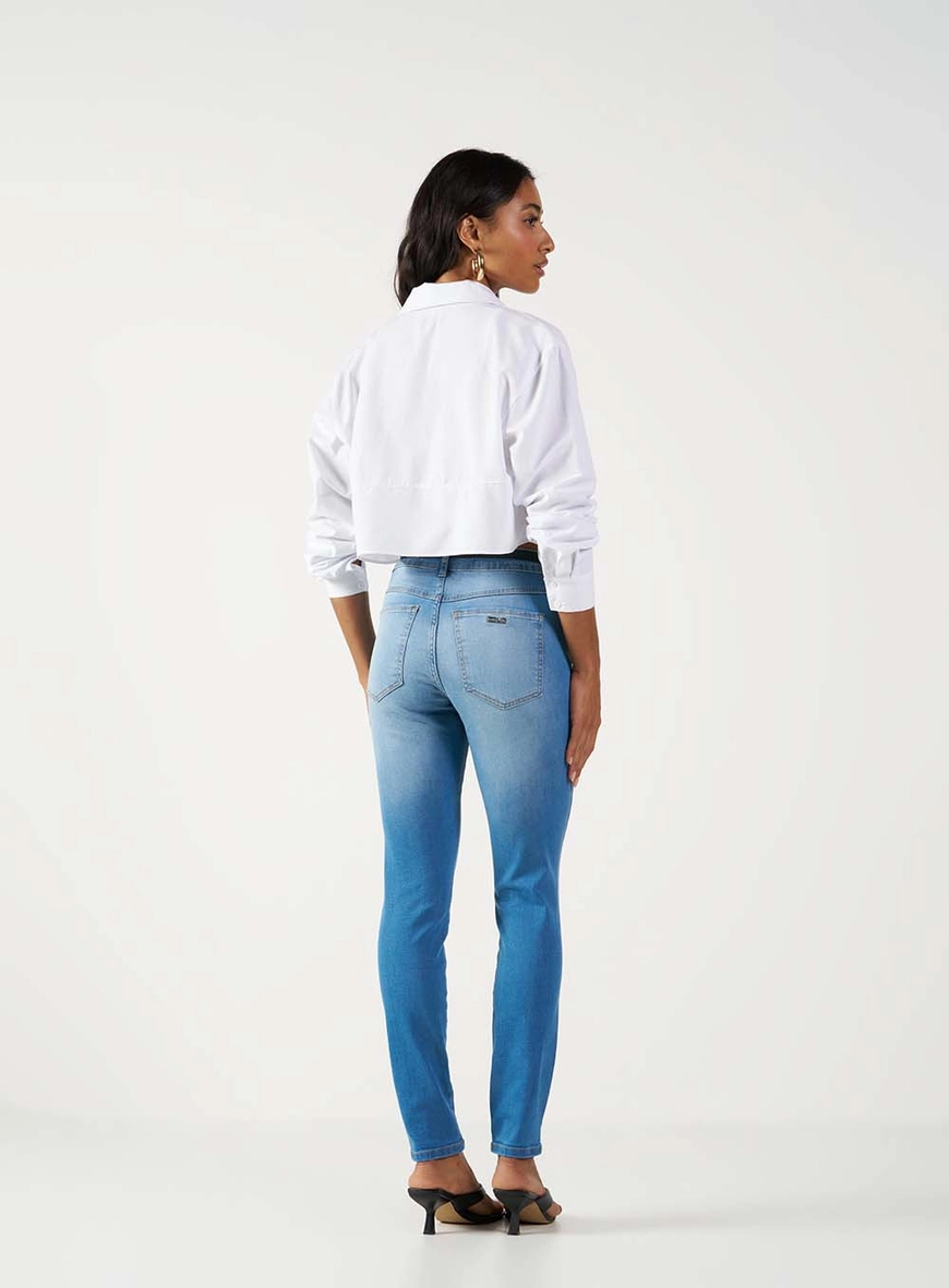 Calça Jeans Feminina  Skinny Alta Índigo 4