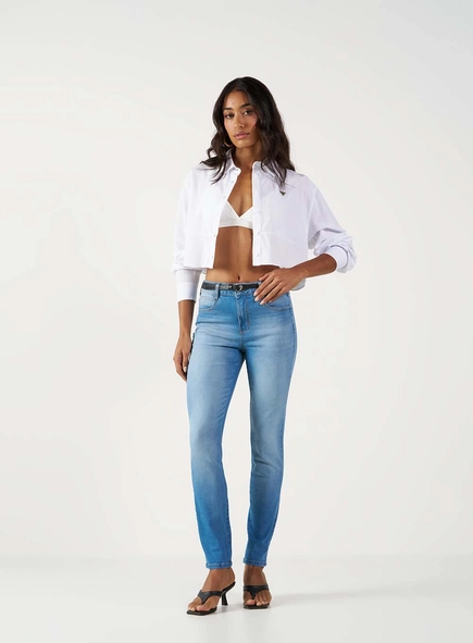Calça Jeans Feminina  Skinny Alta