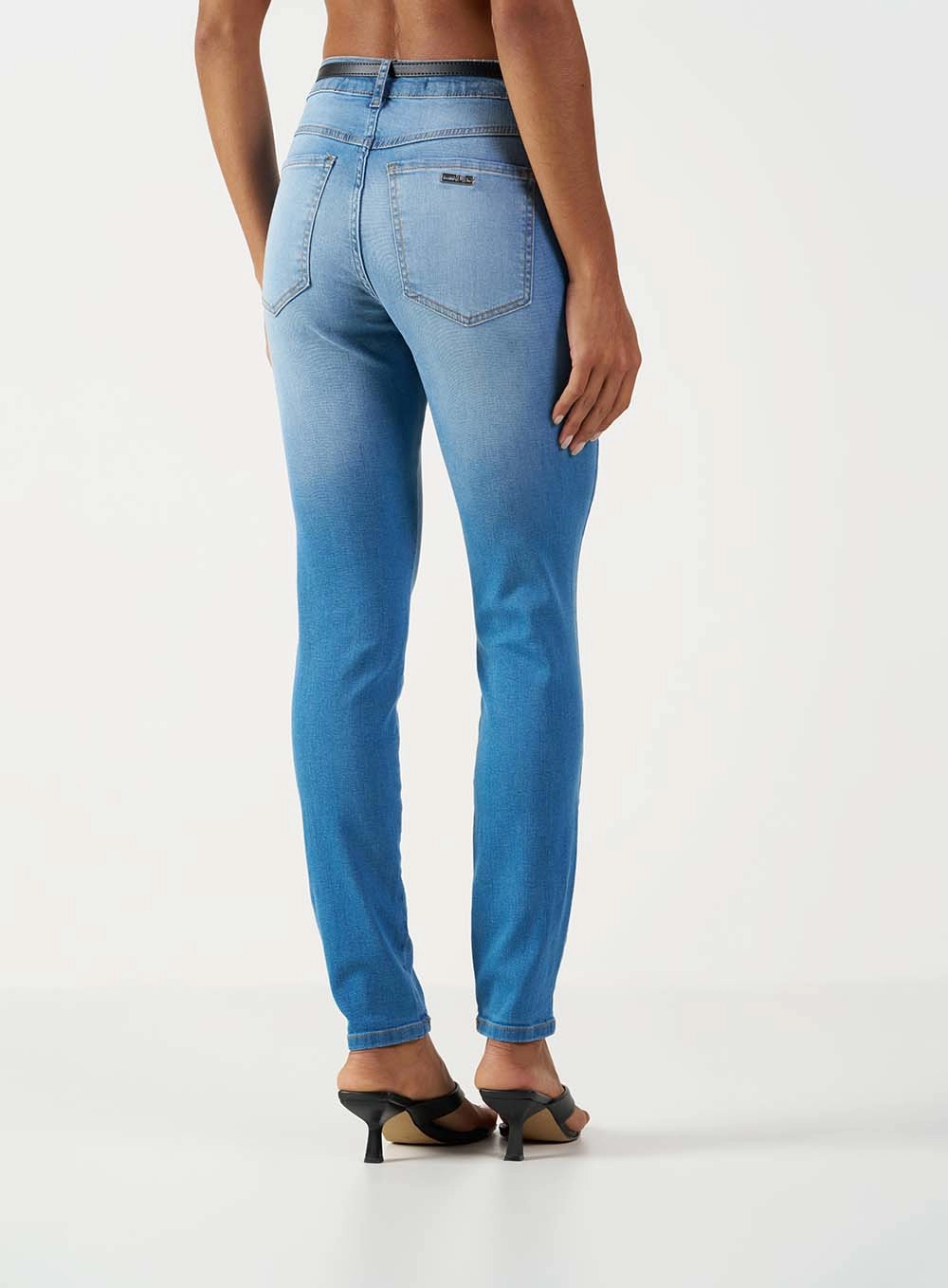 Calça Jeans Feminina  Skinny Alta Índigo 3