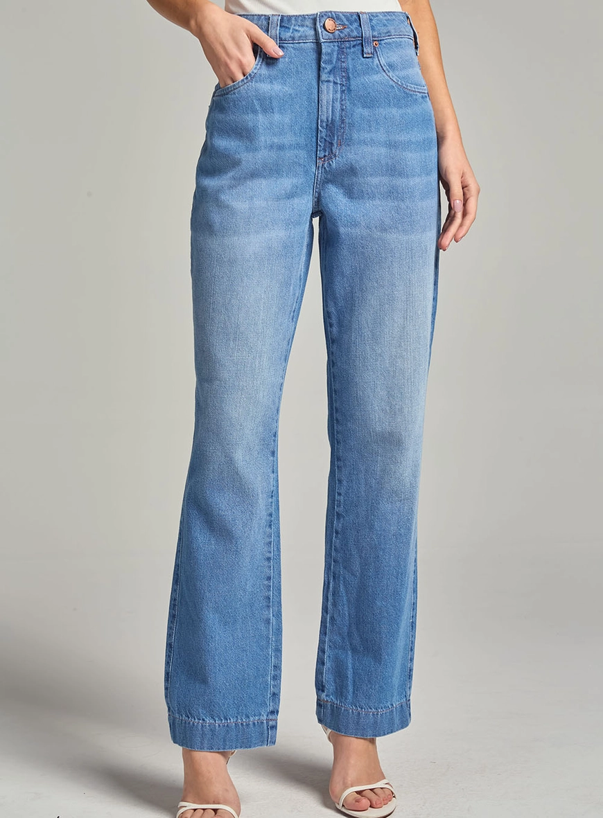 Calça Jeans Feminina Reta Índigo 2