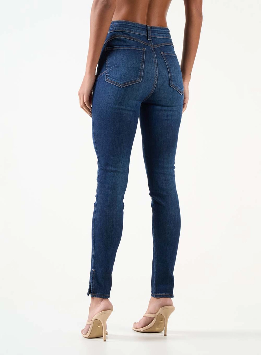 Calça Jeans Push Up Com Fenda Índigo 3