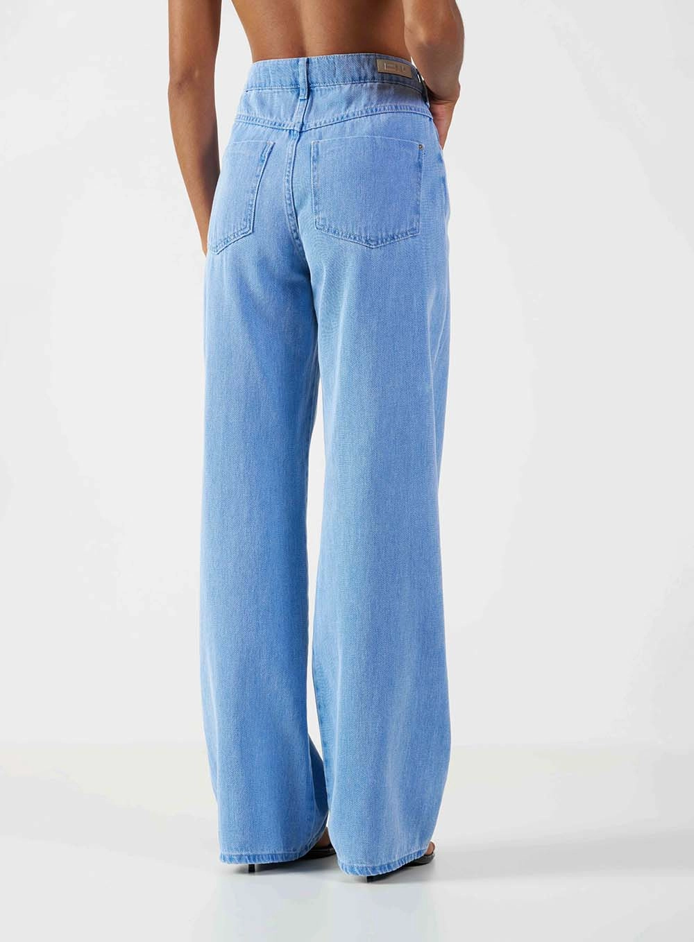 Calça Jeans Wide Leg Cós Alto Índigo 3