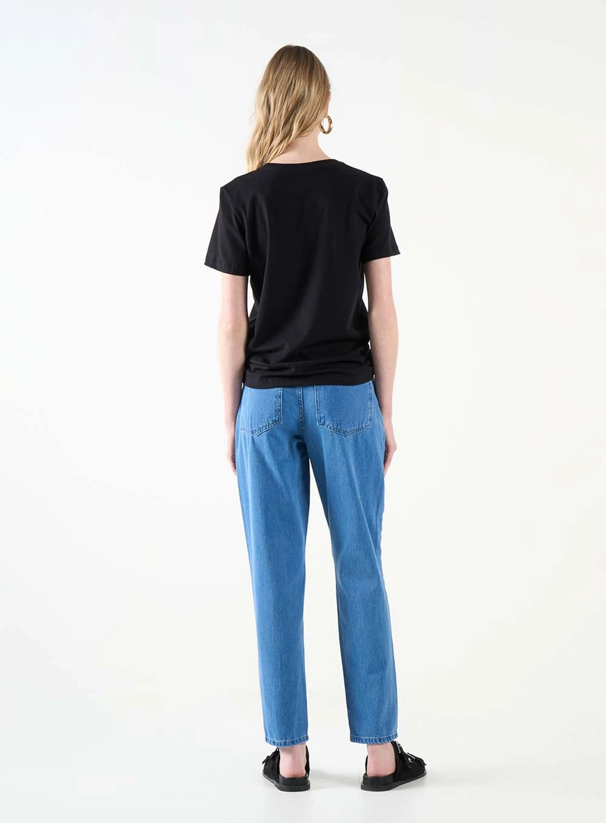 Calça Jeans Feminina Mom Índigo 4