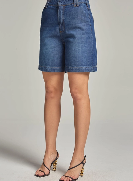 Bermuda Jeans Feminina Boyfriend