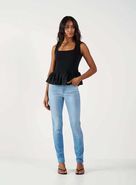 Calça Jeans Feminina Skinny Média Riviera