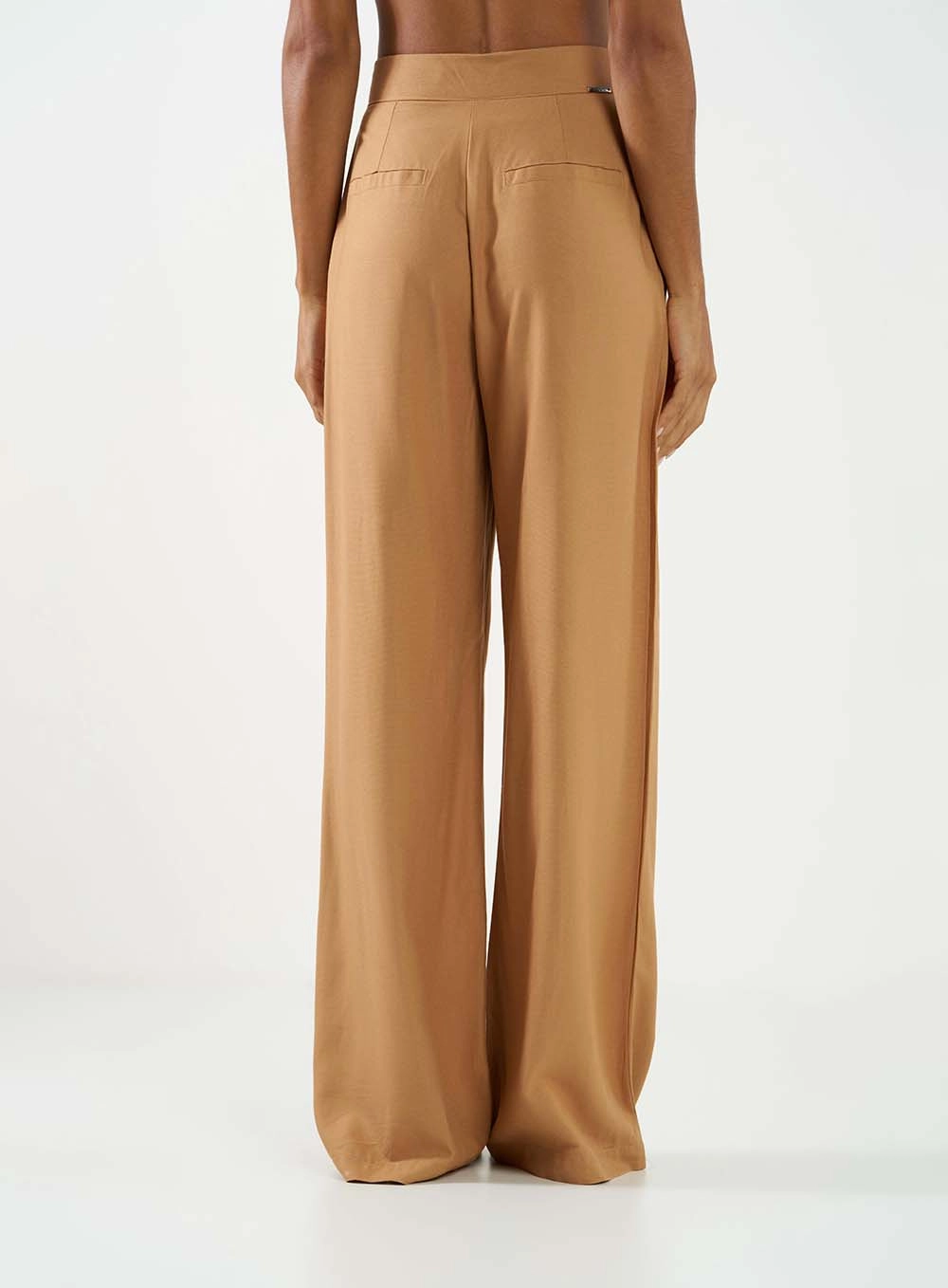 Calça Alfaiataria Wide Leg Marrom Delle 3
