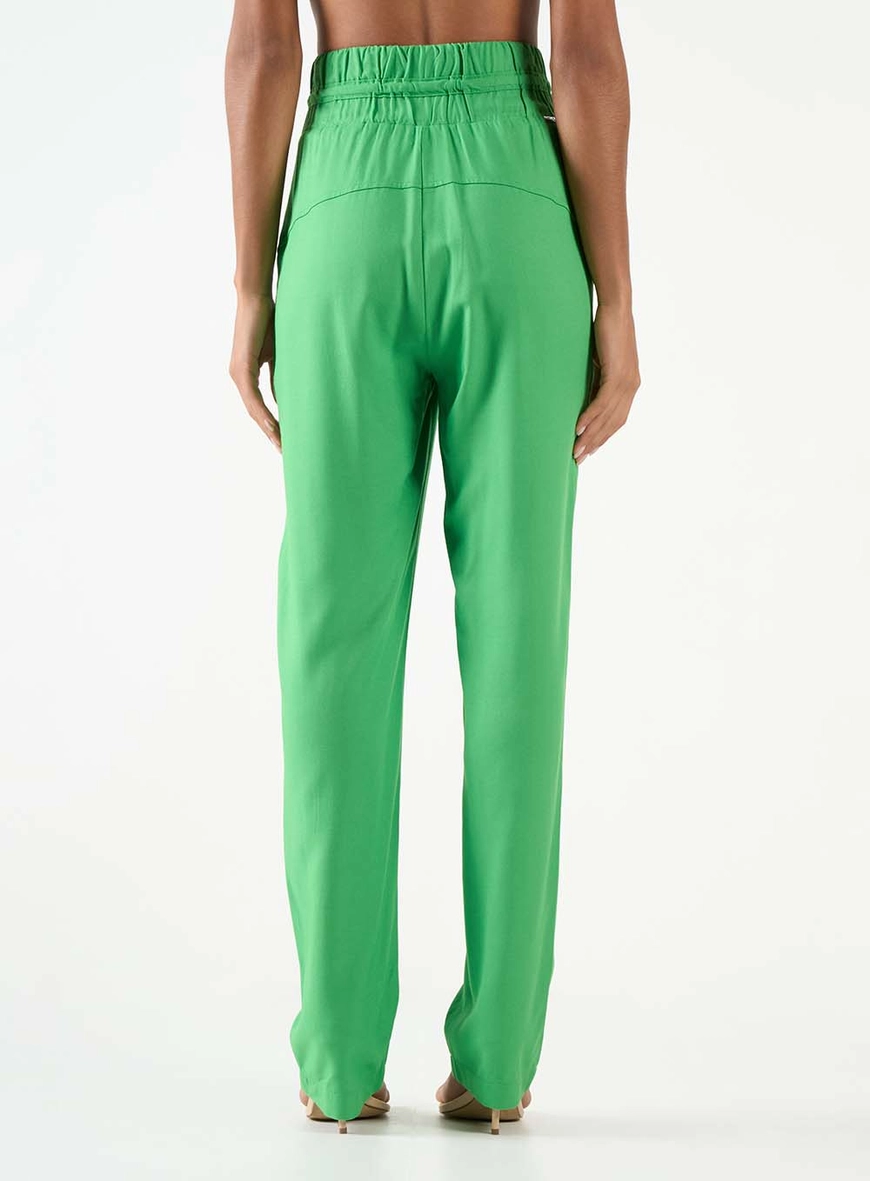 Calça Alfaiataria Jogger Cós Com Elástico Verde 3