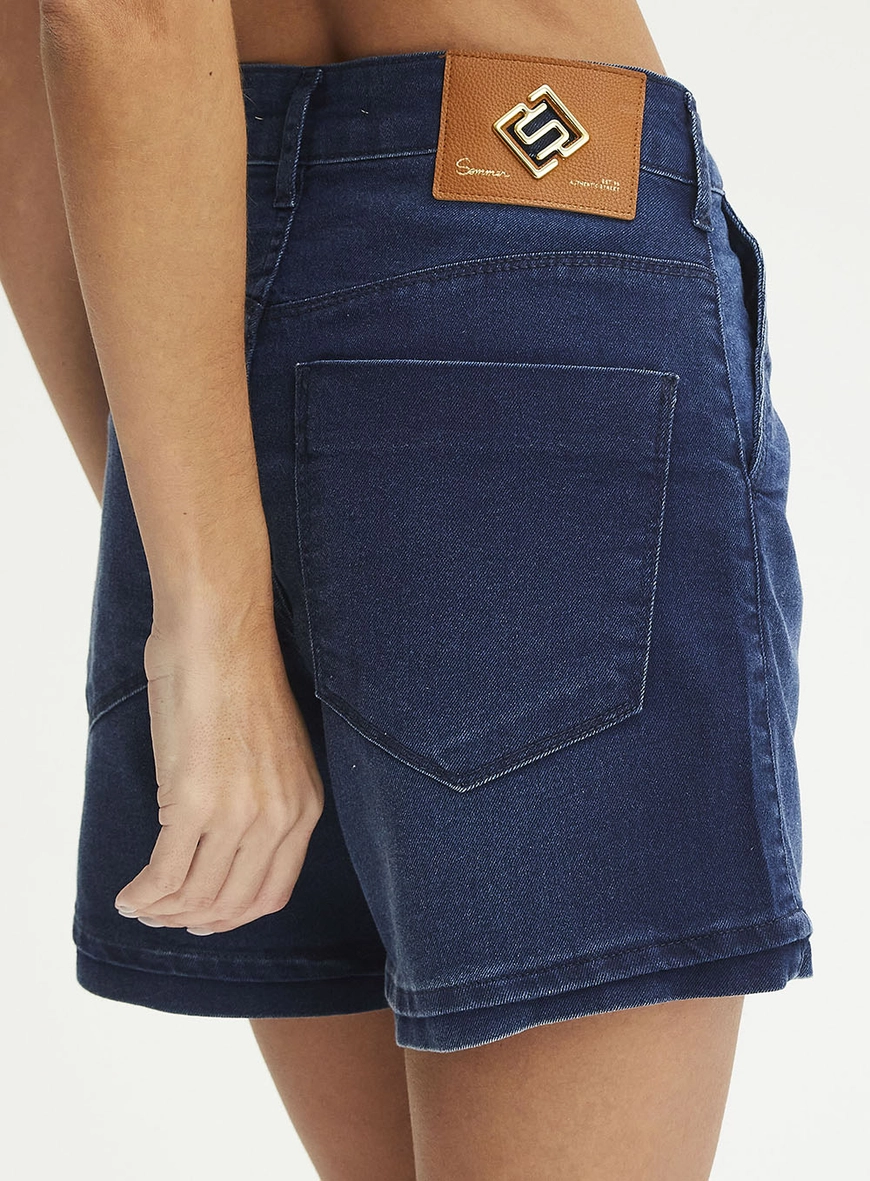 Short Jeans Com Dobra Na Barra - Isabel Índigo 3