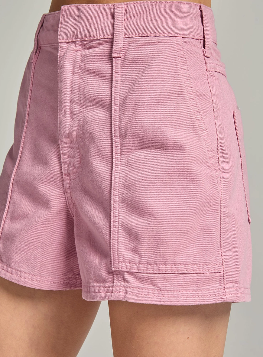 Short Sarja De Alfaiataria Rosa 3