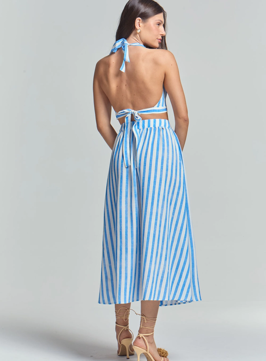 Saia Midi Listrada Estampados 3