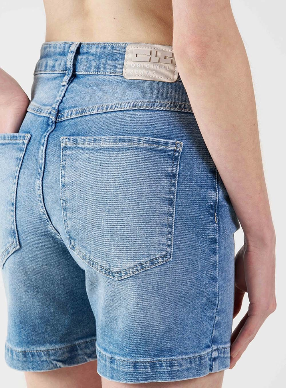 Bermuda Jeans Slim Curta Índigo 5