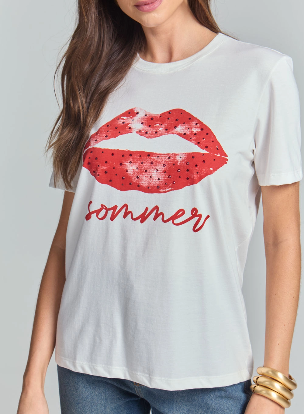 Camiseta Estampada Com Aplicação Off Shell 3