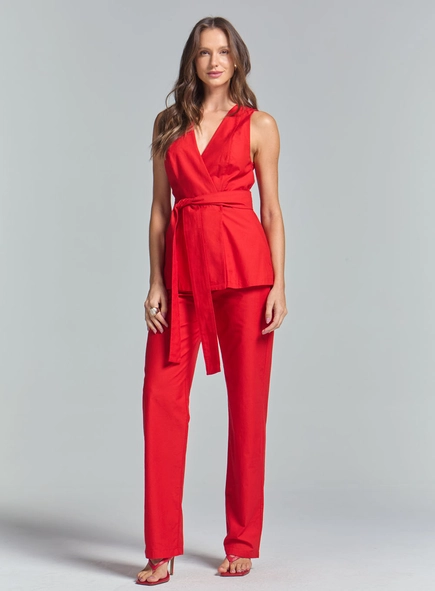 Blusa Transpassada De Alfaiataria