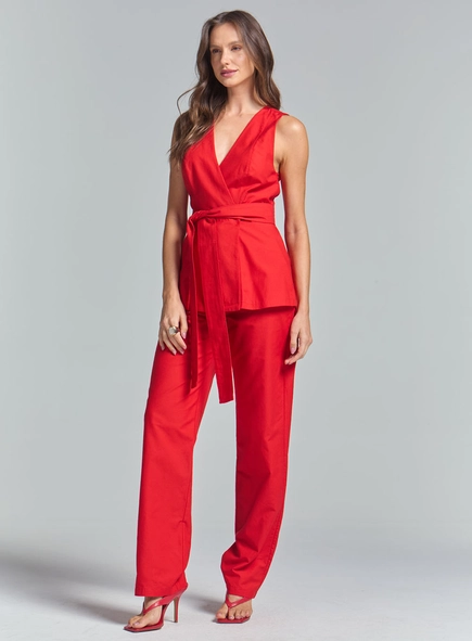 Blusa Transpassada De Alfaiataria