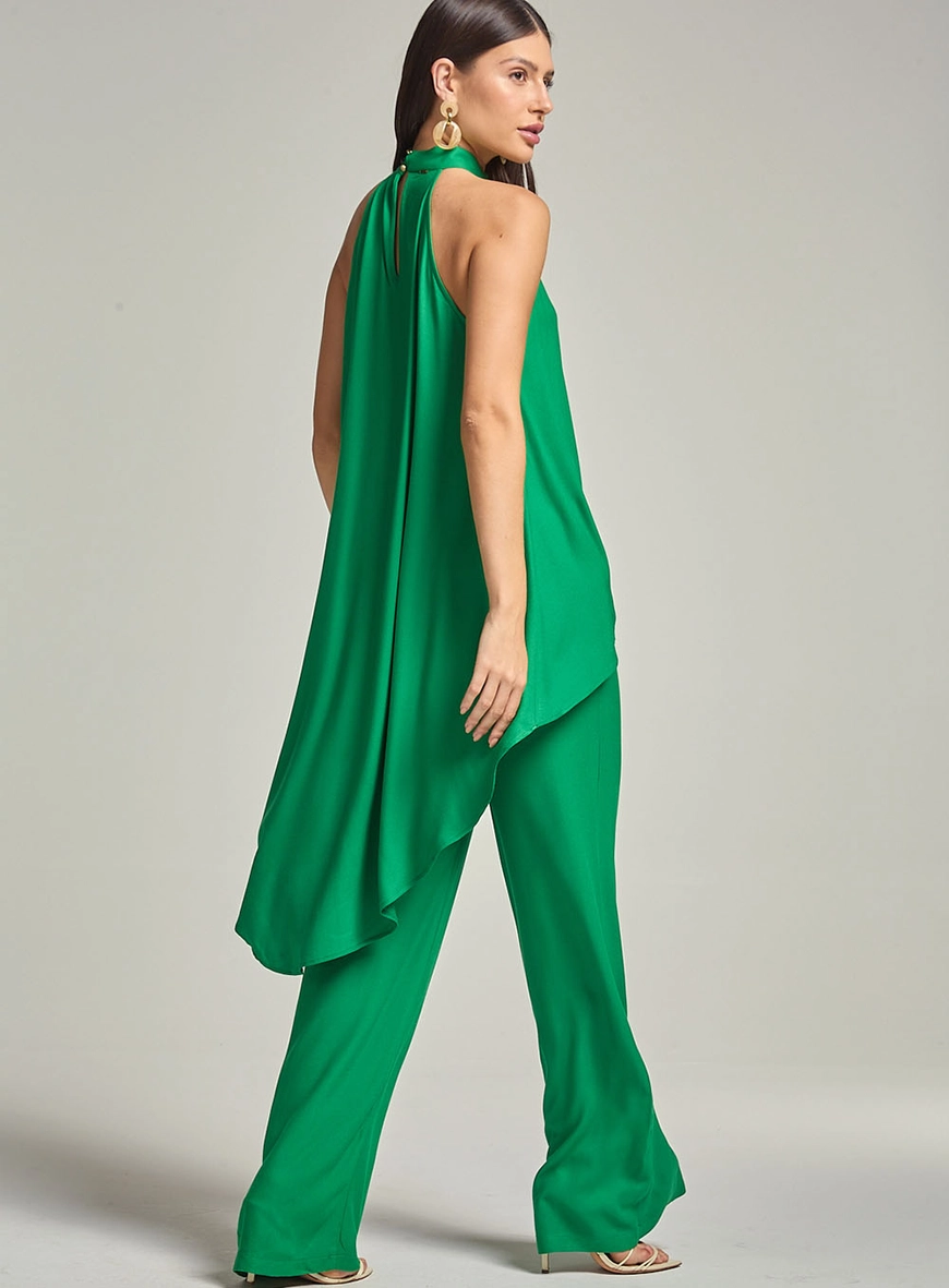 Blusa Com Recorte Assimétrico Verde Vanity 4