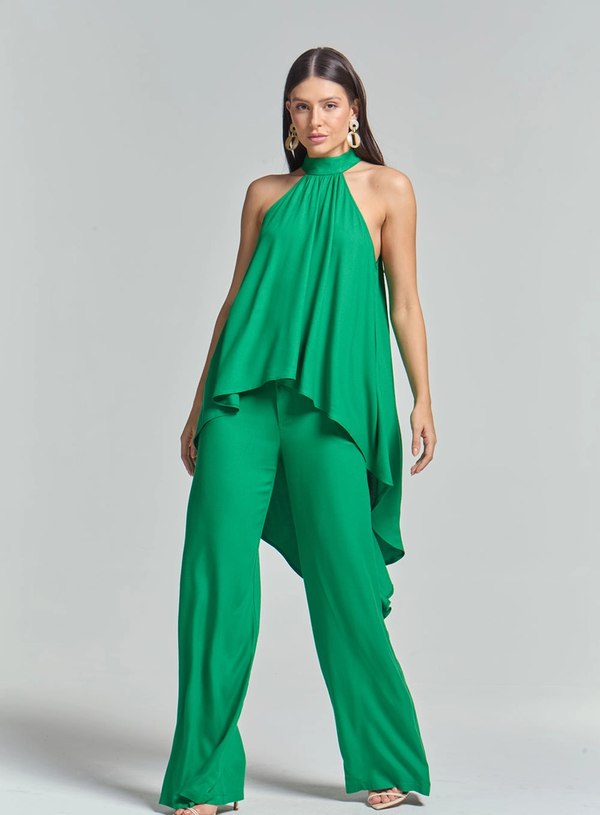 Blusa Com Recorte Assimétrico Verde Vanity 5