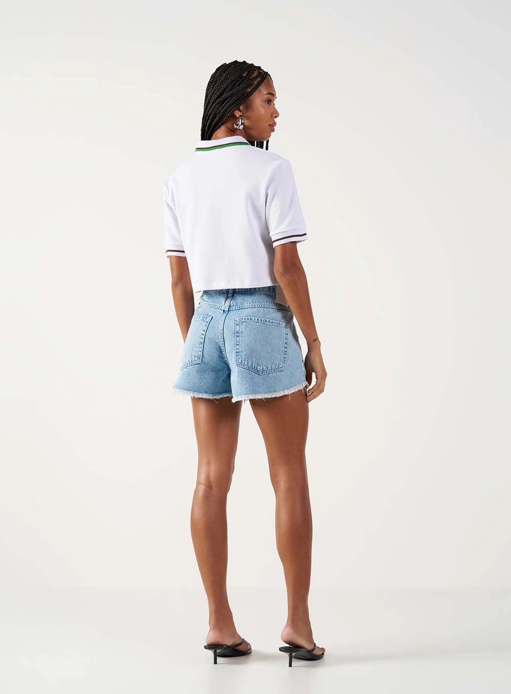 Short Jeans Boyfriend Barra Desfiada Índigo 4