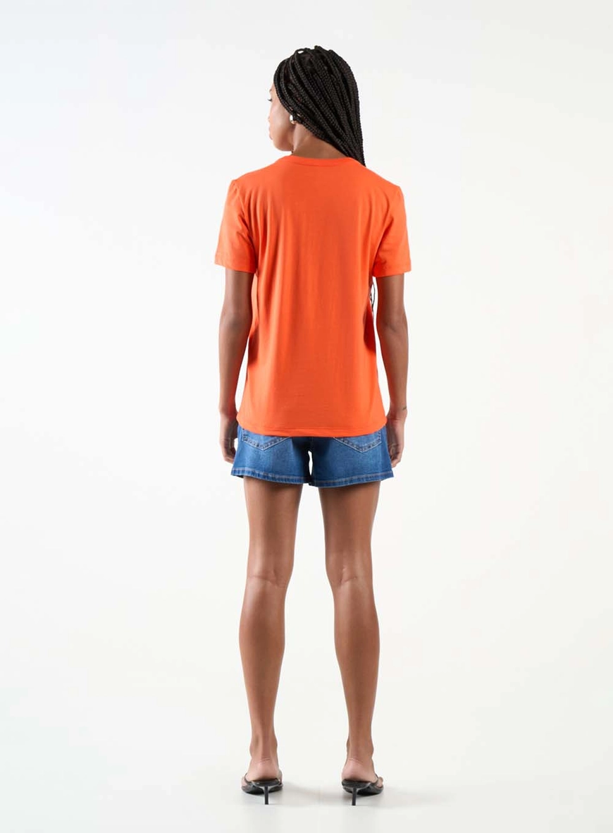 Short Jeans Slim Com Bordado Índigo 4
