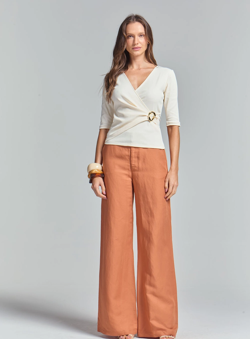 Blusa Small Com Transpasse Off Shell 1