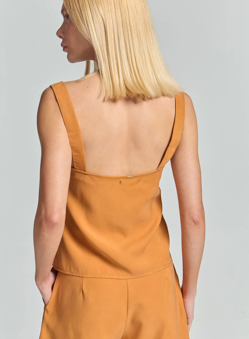 Blusa Feminina Comfort Decote V Marrom 5