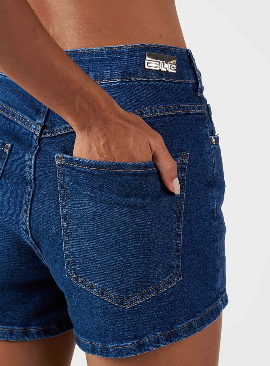 Short Jeans Slim Curto Índigo 5