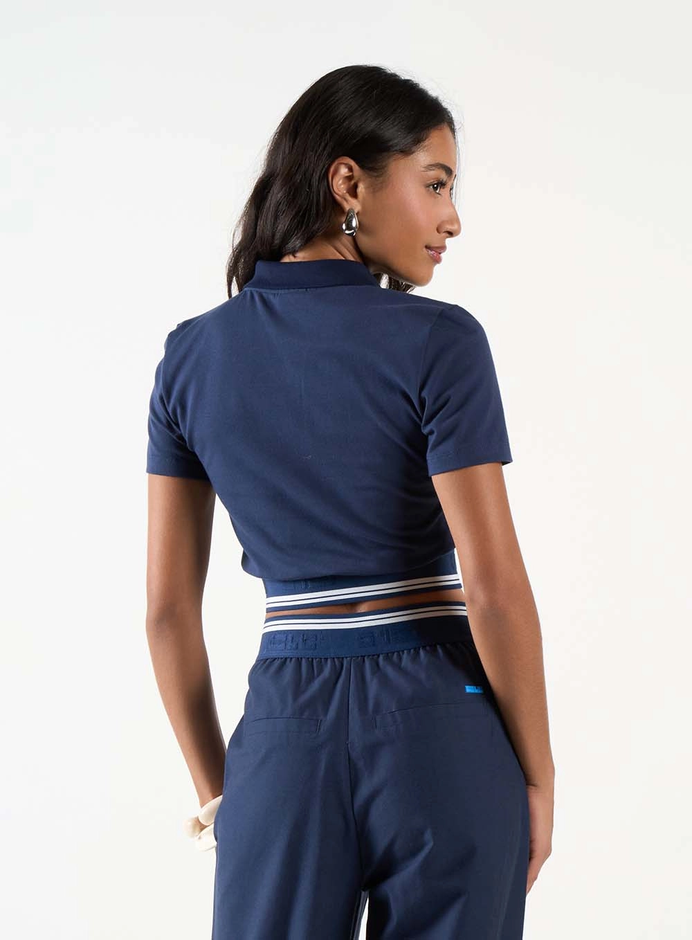 Polo Comfort Malha Com Elástico Azul 4