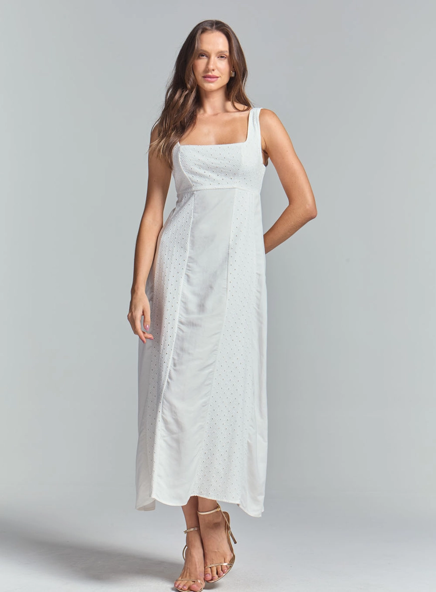 Vestido Midi Laise Godê Off Shell 1