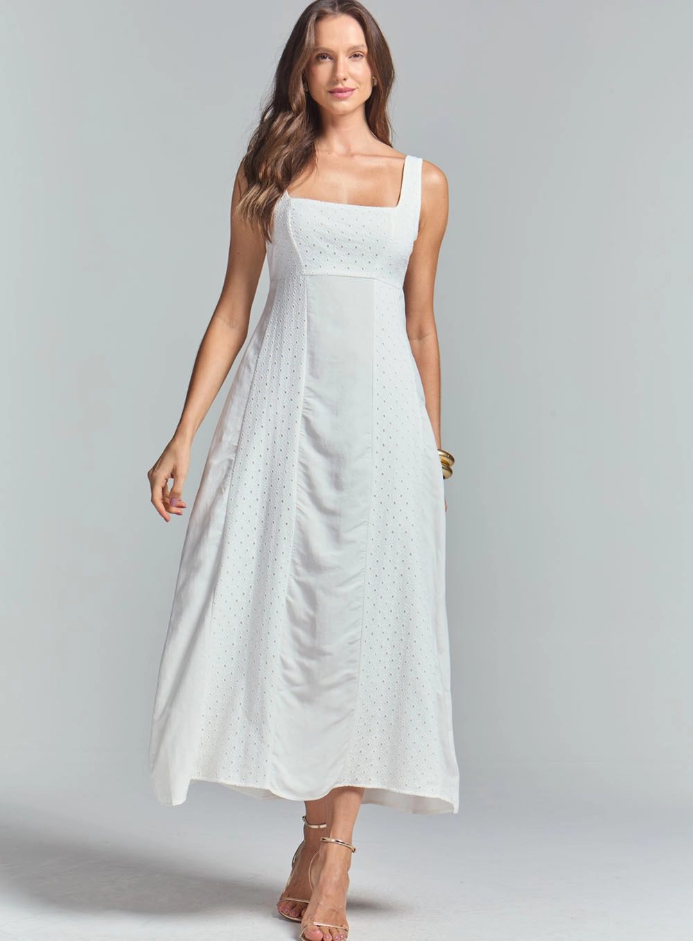 Vestido Midi Laise Godê Off Shell 4
