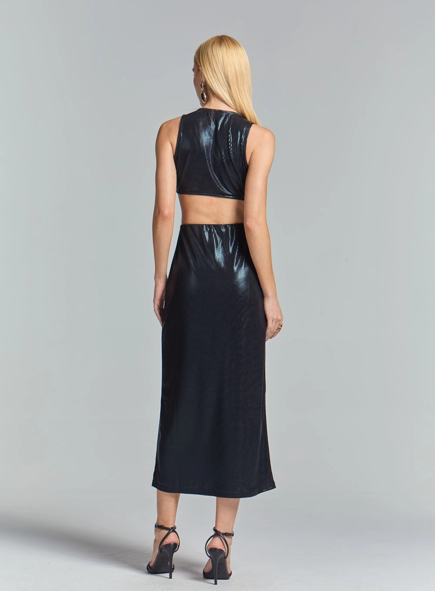 Vestido Com Brilho Preto 4