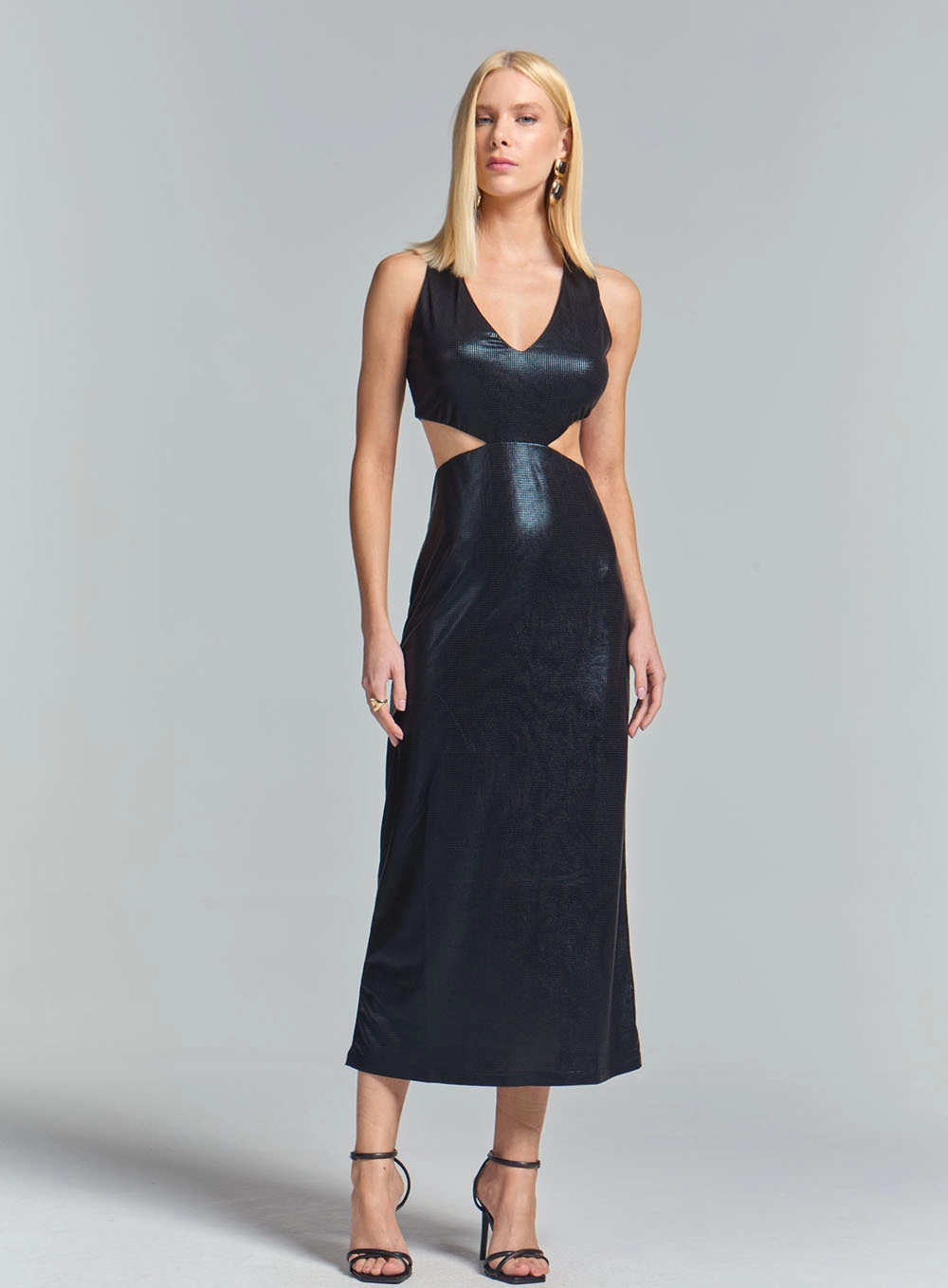 Vestido Com Brilho Preto 1