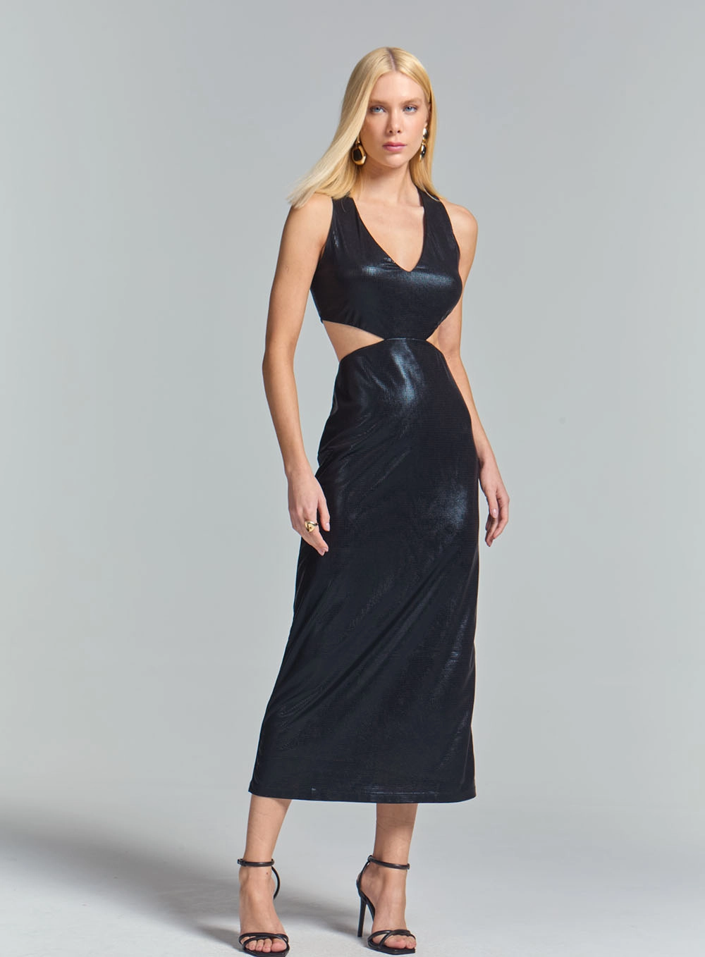 Vestido Com Brilho Preto 2