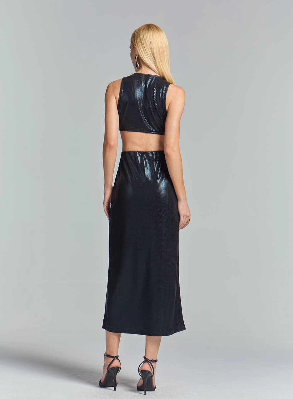 Vestido Com Brilho Preto 4