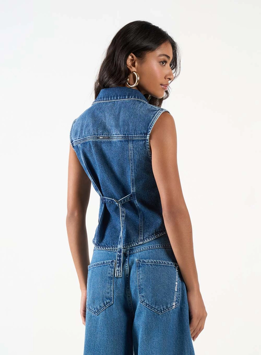 Camisa Jeans Fechamento Em Botão Índigo 3