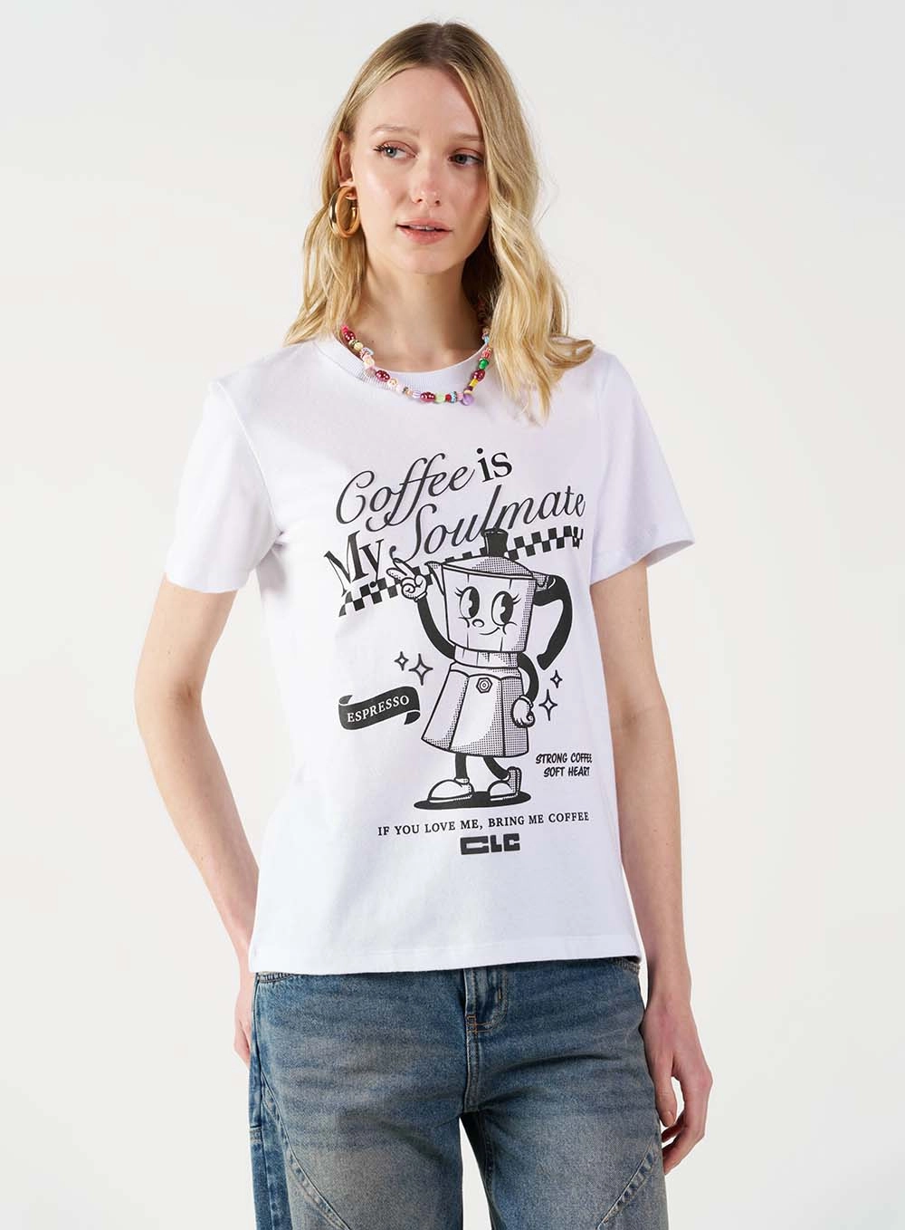 Camiseta Feminina Estampada Branco 1