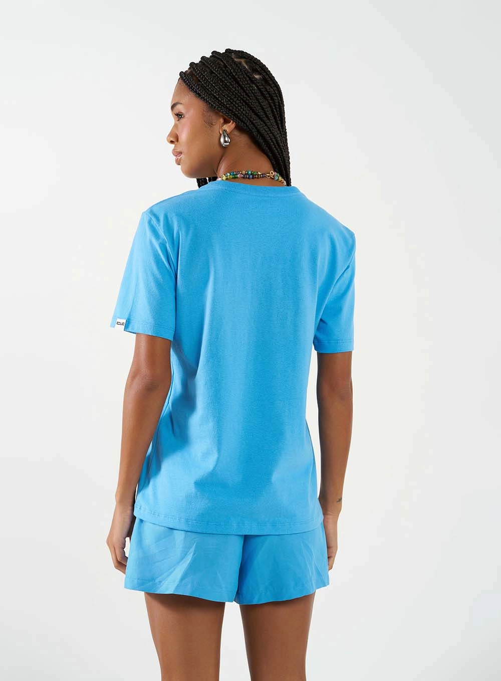 Camiseta Boy Básica Estampada Azul 3