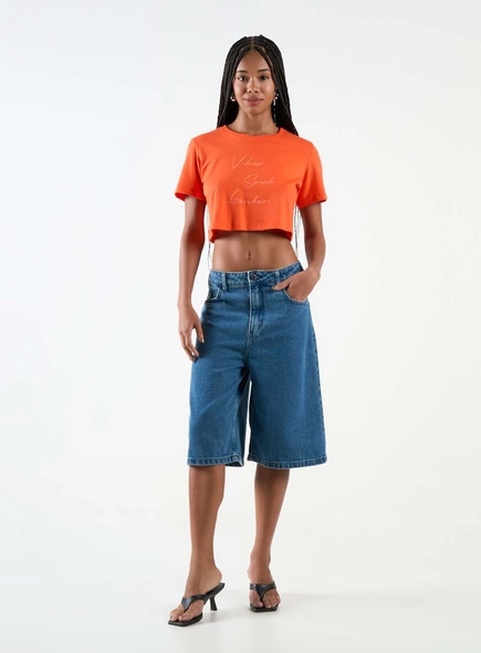 Camiseta Estampada E Bordada