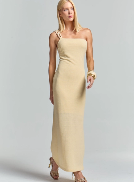 Vestido Comfort Ombro Só Com Detalhe Na Alça