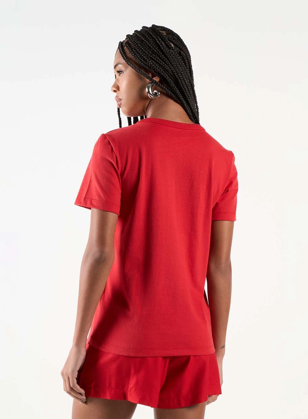 Camiseta Feminina Manga Curta Com Estampa 3d Vermelho 4