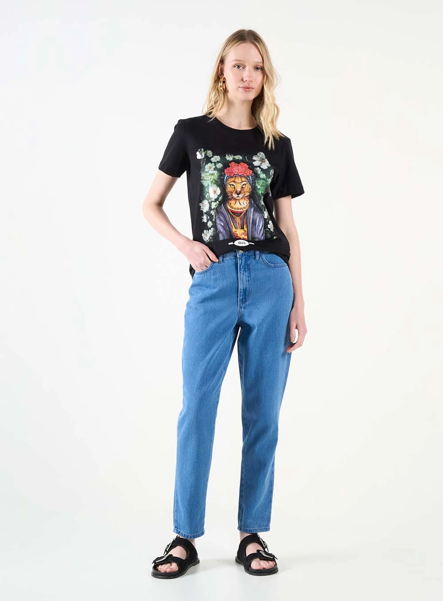 Camiseta Feminina Estampada Preto 3