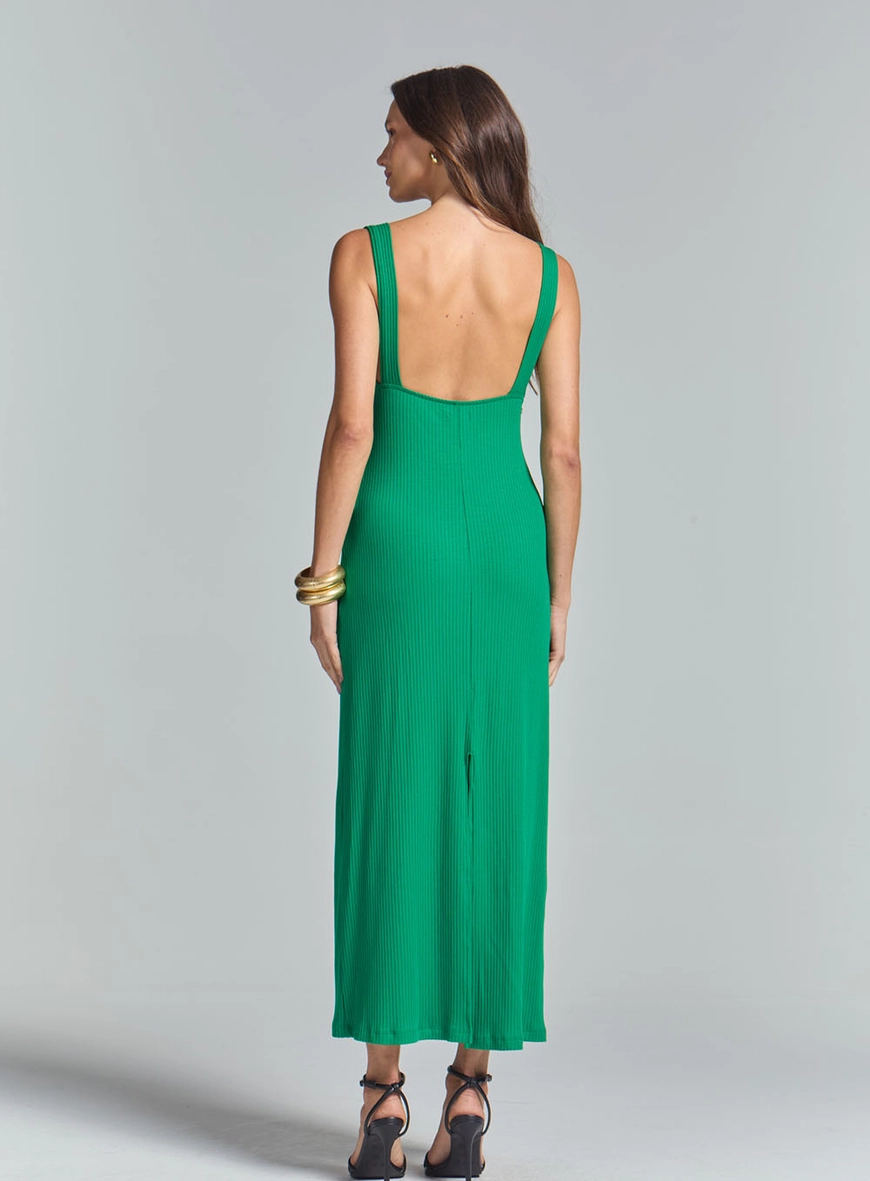 Vestido Canelado Verde Vanity 4