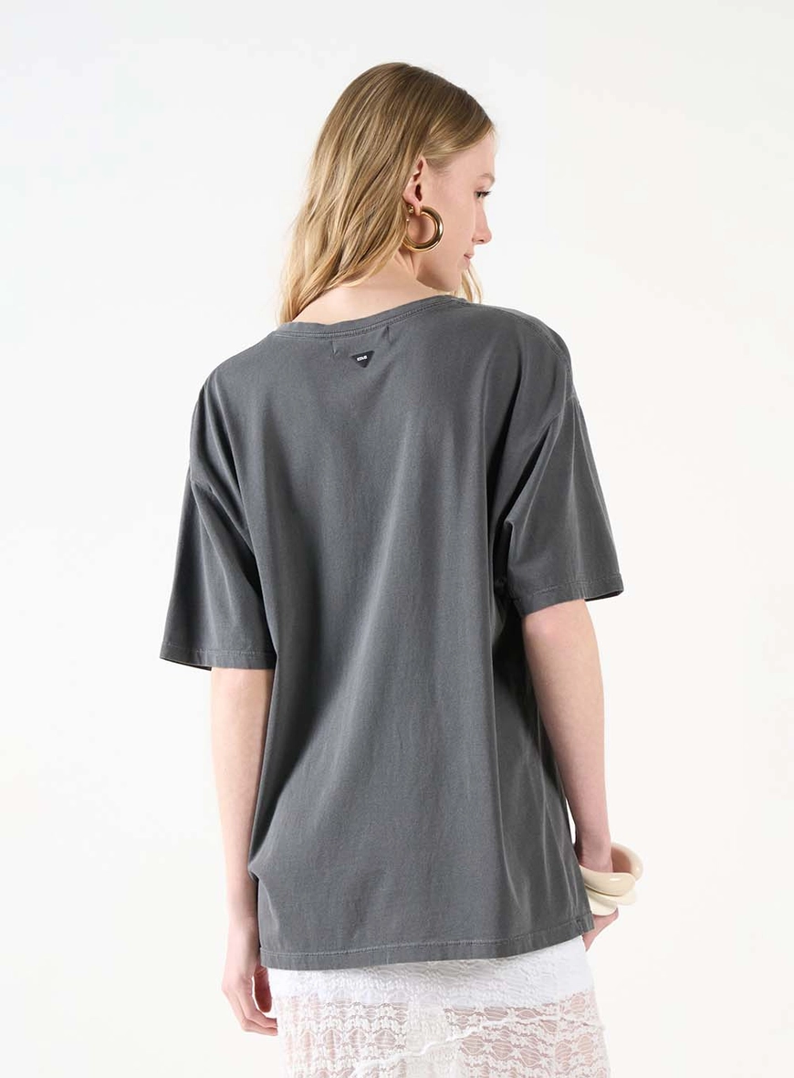 Camiseta Estampada Com Aplicação Preto 4