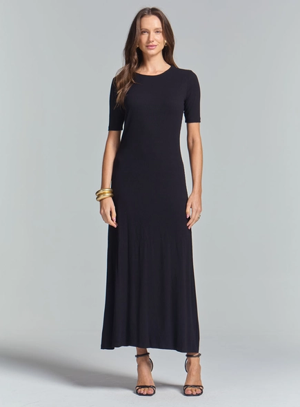 Vestido Longo Comfort Canelado