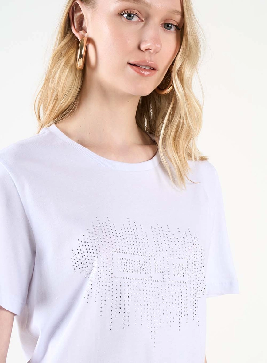 Camiseta Com Aplicação Branco 5
