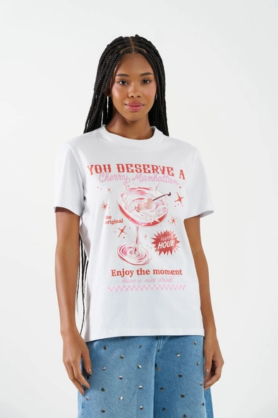 Camiseta Regular Básica Estampada