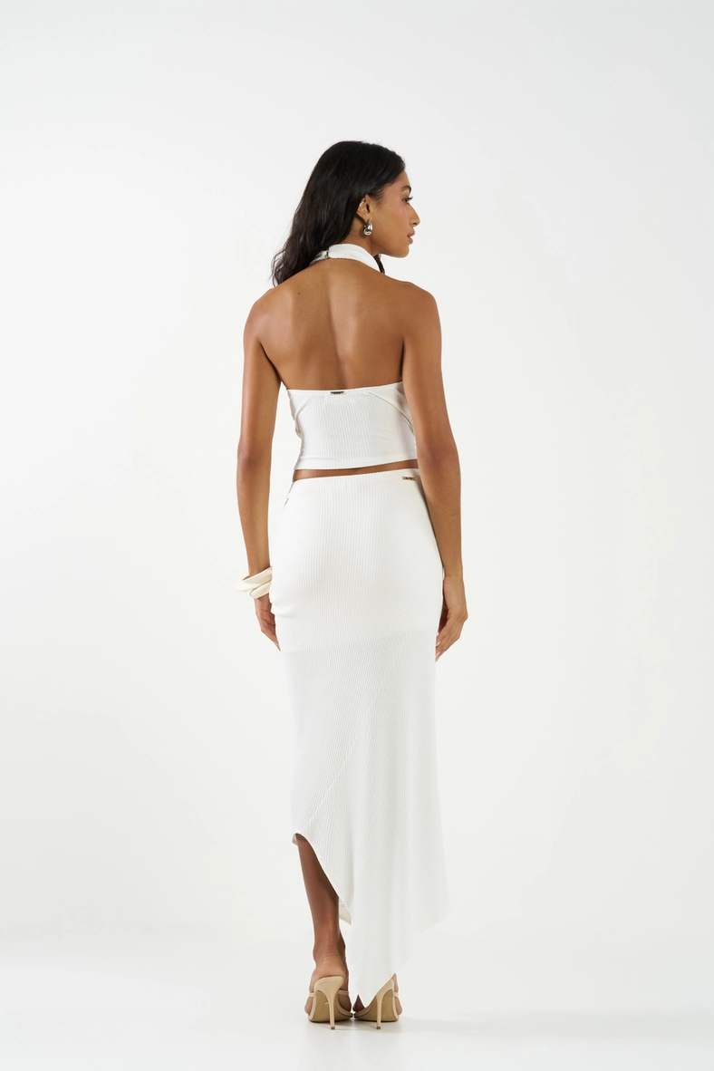 Blusa Canelada Slim Frente Única Off Shell 5