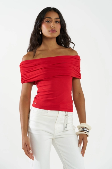 Blusa Slim Ombro A Ombro Com Transpasse